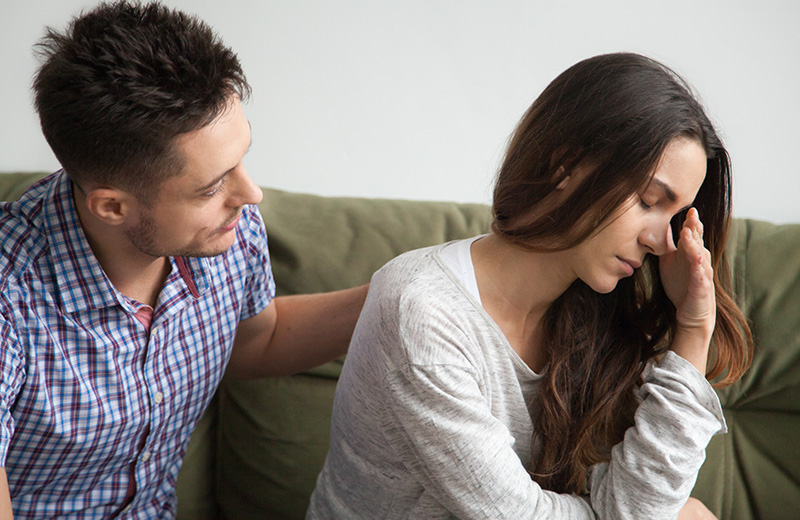 How can the husband and family support moms with